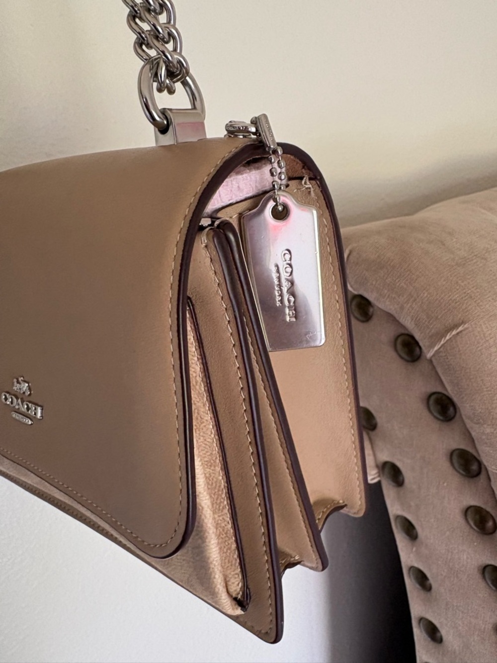 Coach Klare Crossbody Bag In Signature Canvas - Sand /Taupe/ Silver - Picture 9 of 13